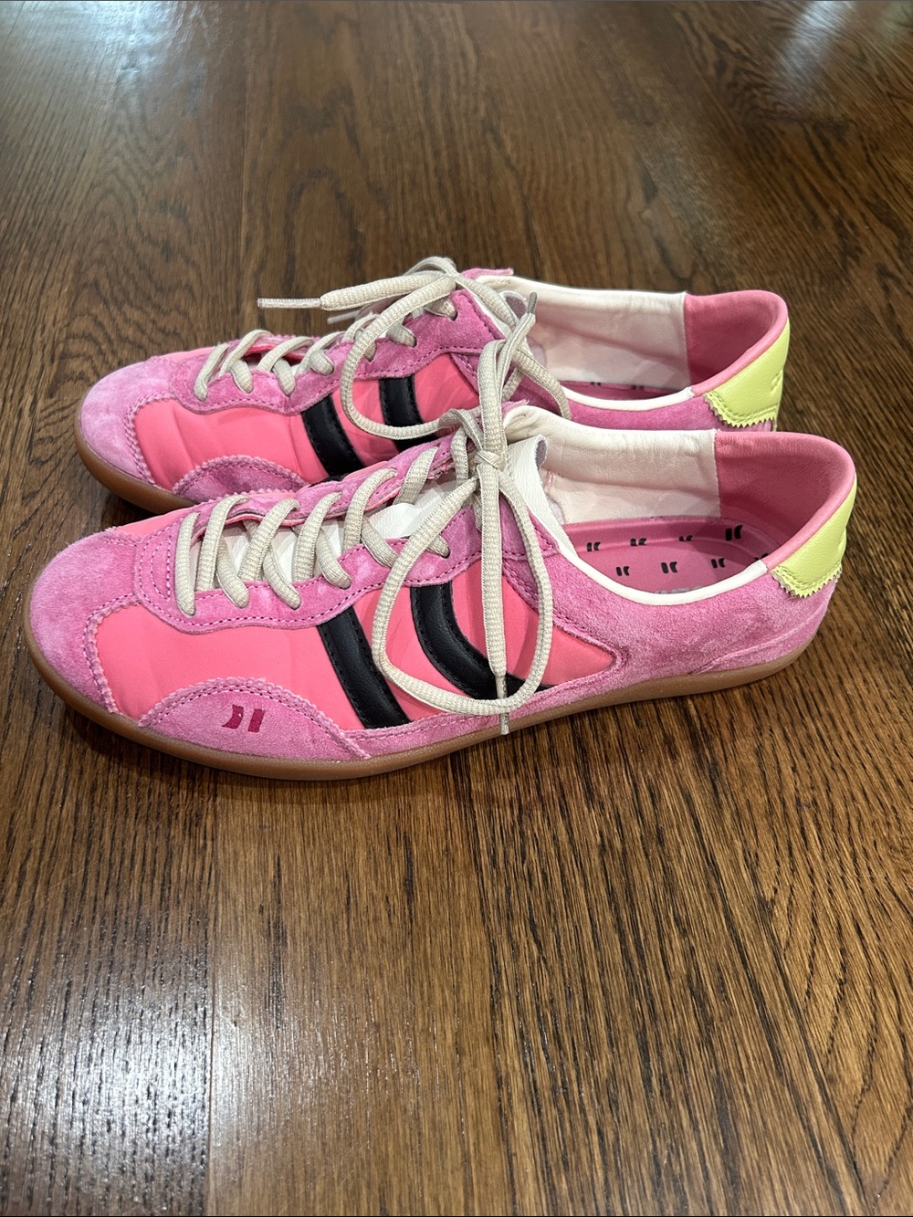 Coolway Pink and Black Women's Lace-Up Sneakers - Picture 2 of 4